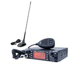 PNI Radio CB Escort HP 9001 Pro ASQ réglable, AM-FM, 12V, 4W + Antenne CB Extra 48 avec Aimant Inclus, 45 cm, 150W, SWR 1.0