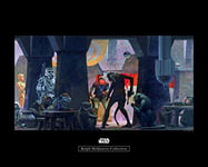 Komar Wall Picture | Star Wars Classic RMQ Mos Eisley Streets | Children's Room Decoration Art Print | No Frame | WB154-50x40 | Size: 50x40 cm (Width x Height)