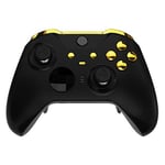 eXtremeRate Chrome Gold Replacement Buttons for Xbox One Elite V2 Controller Model 1797, LB RB LT RT Bumpers Triggers ABXY Start Back Sync Profile Switch Keys for Xbox Elite Series 2 Core Model 1797