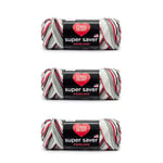 Red Heart Super Saver Lot de 3 paquets de laine haute 141 g – Acrylique – 4 moyens (peignés) – 220 m – Tricot/Crochet